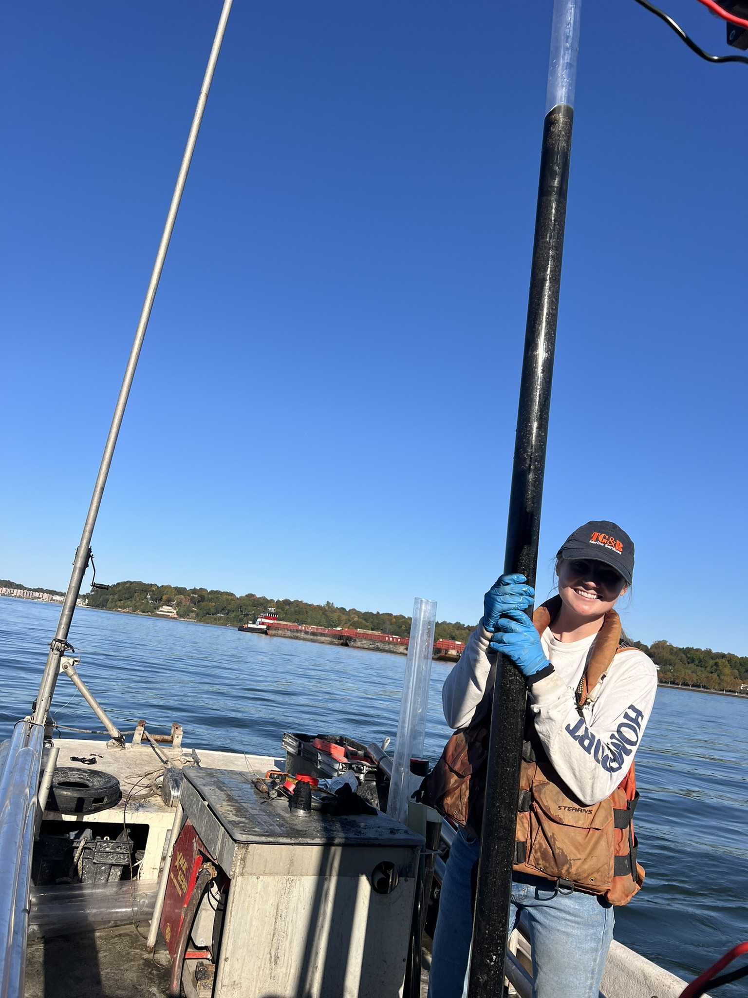 Sediment core sample ready for laboratory delivery