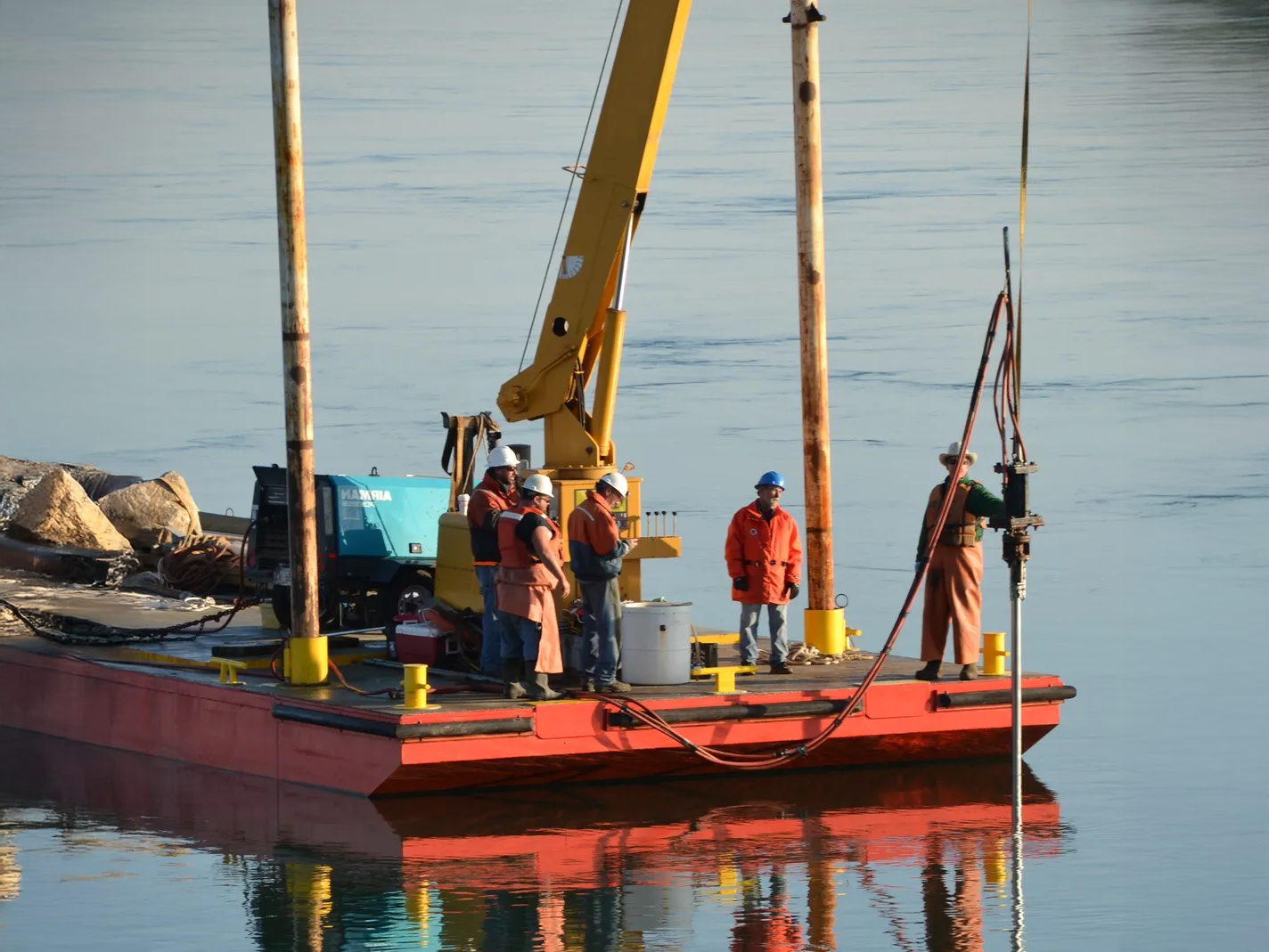 Sediment core sampling